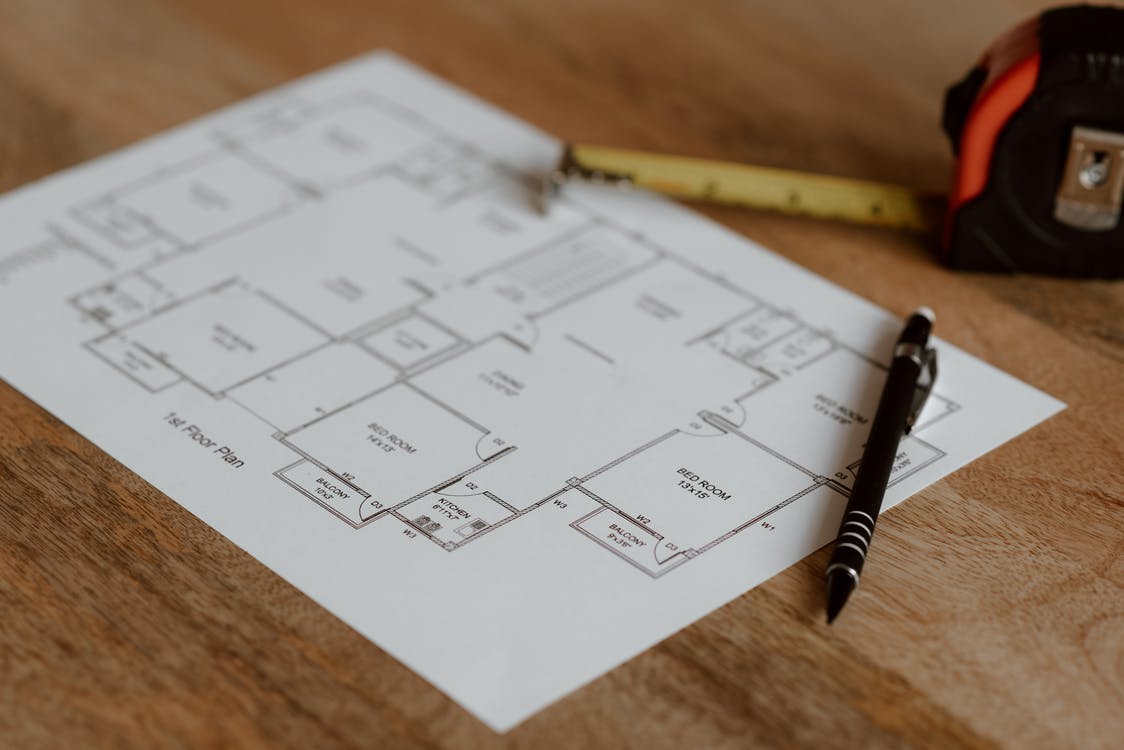 Plans for a heater in a building