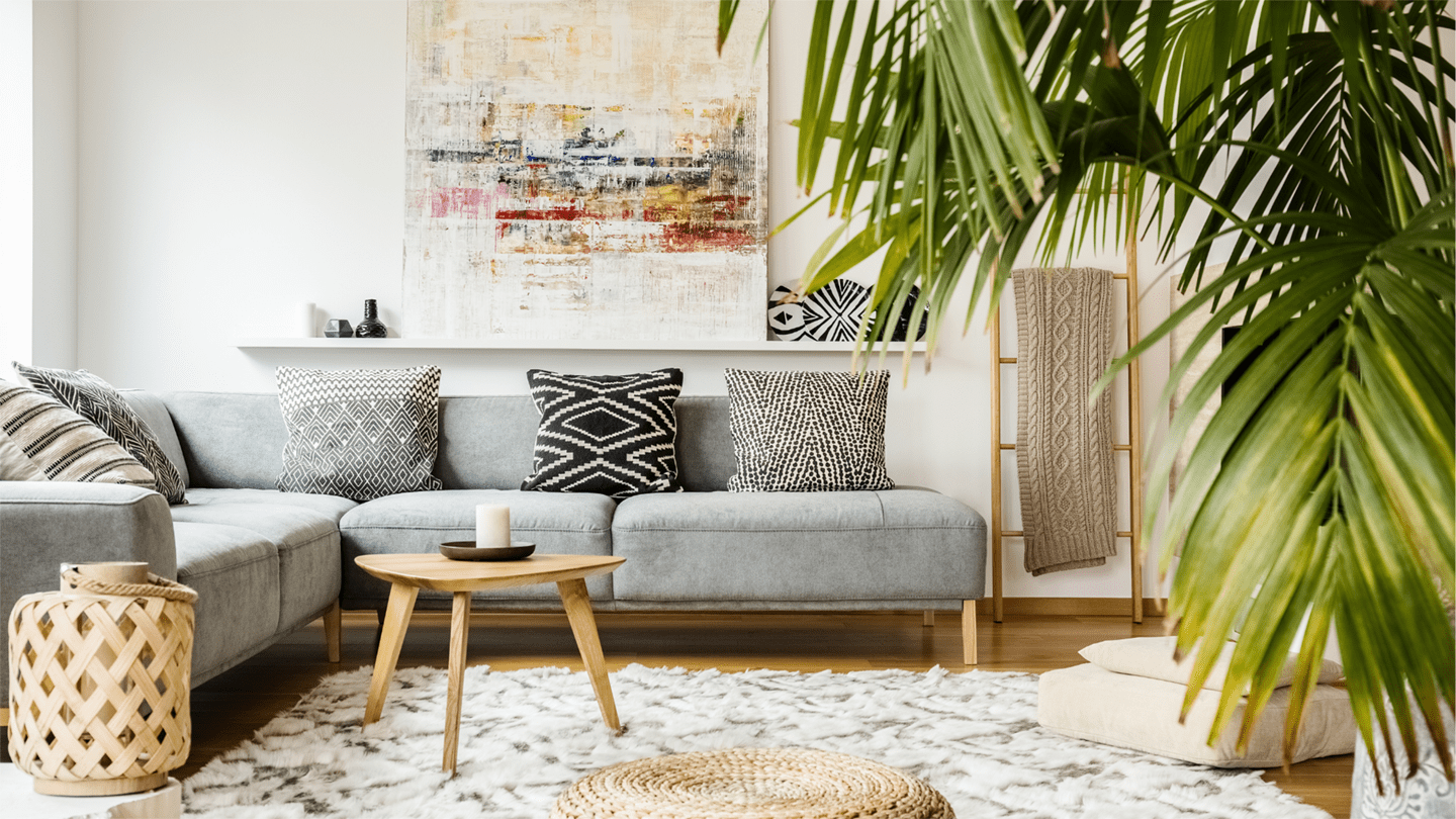 A bright and heated living room
