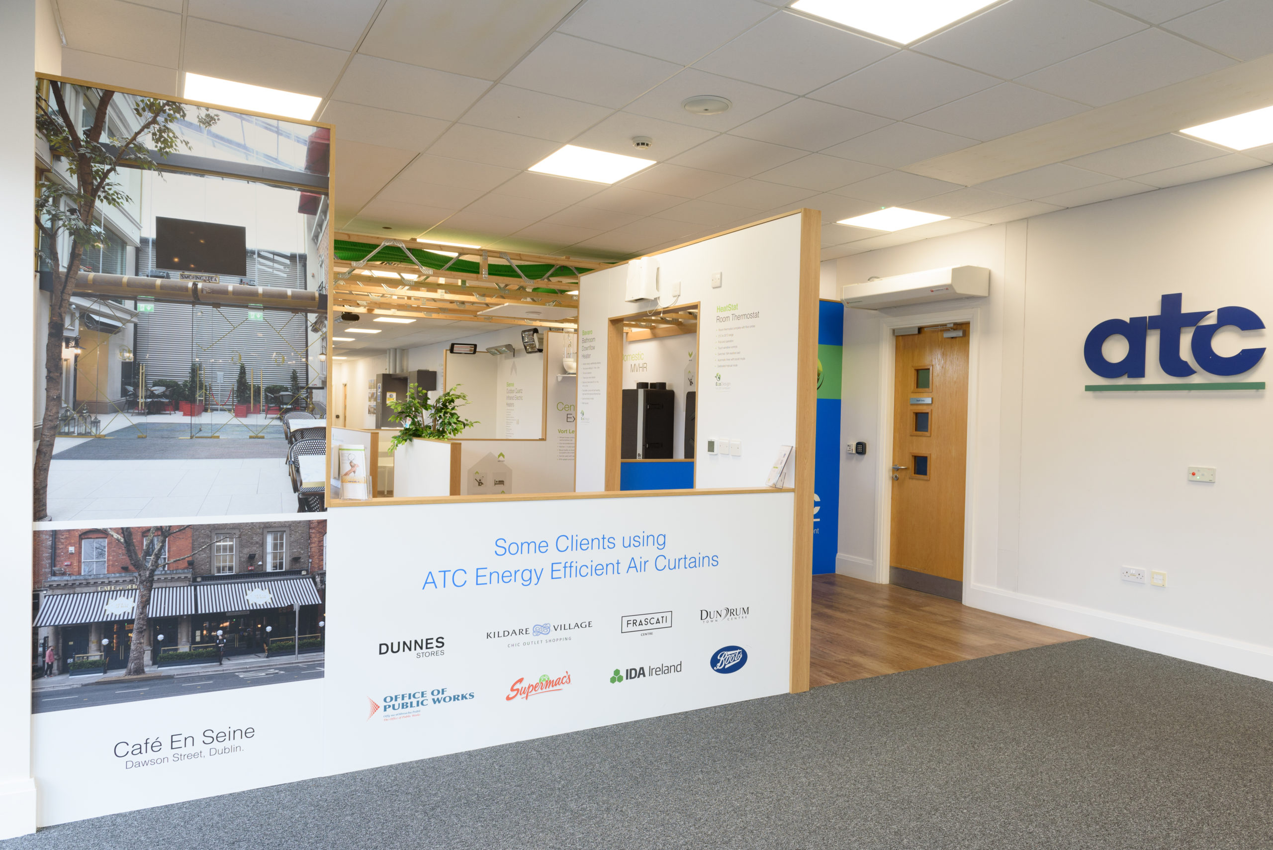 A wall detailing a selection of ATC's clients
